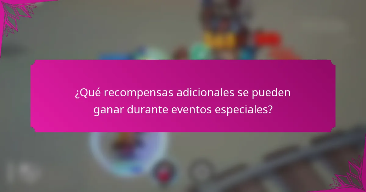 ¿Qué recompensas adicionales se pueden ganar durante eventos especiales?